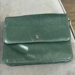 Chic Green Leather Clutch